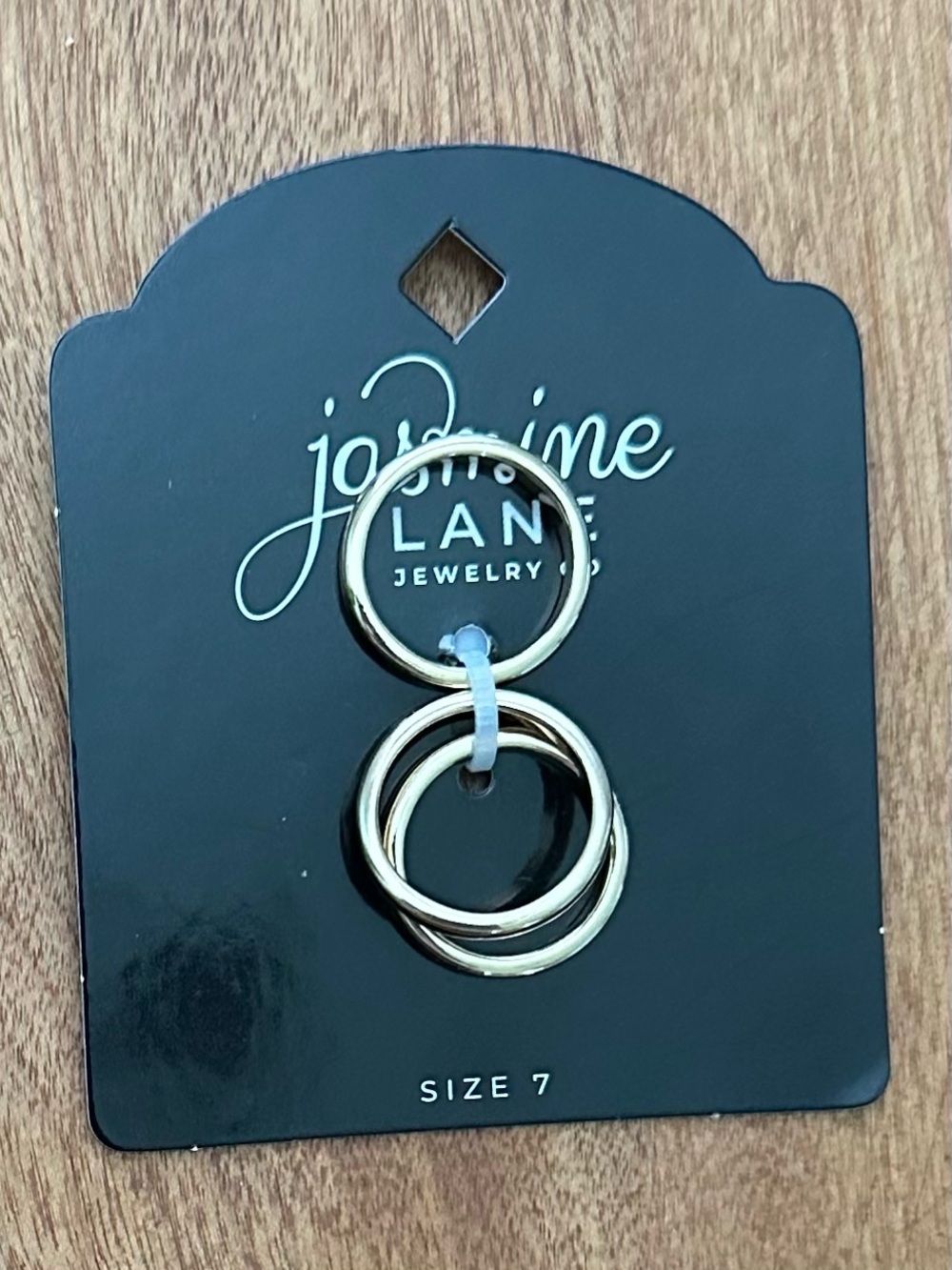 Jasmine Gold Stackable Ring Set - Size 7